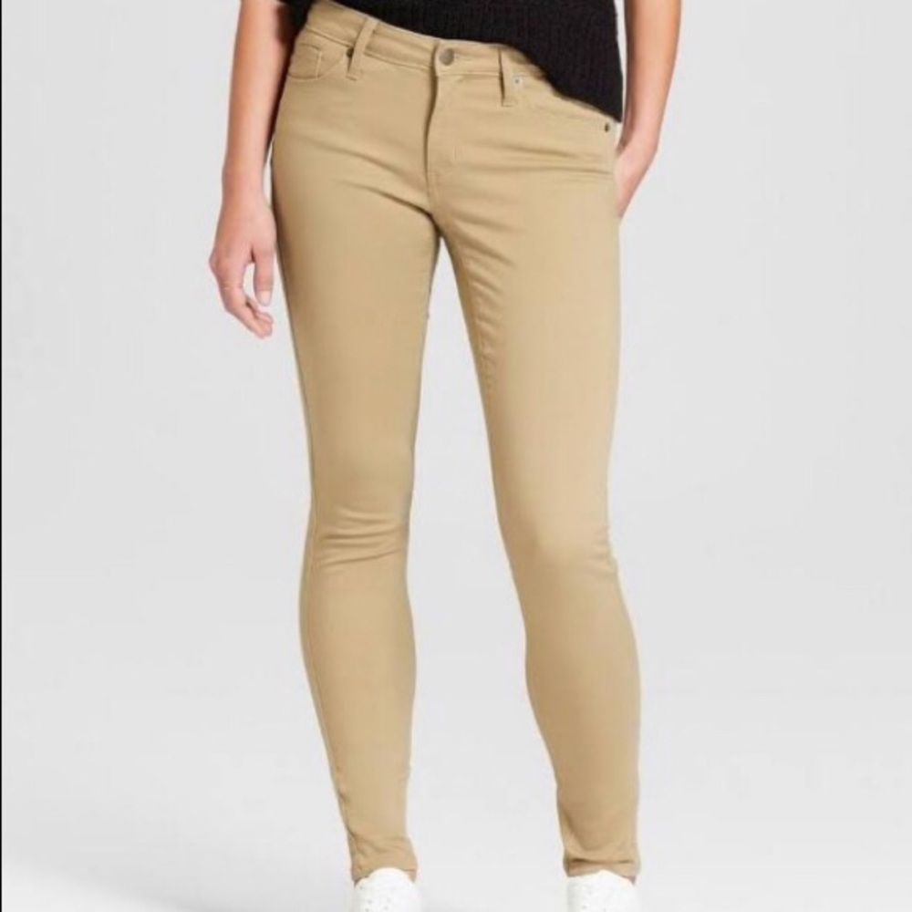 Khaki skinny jeans
